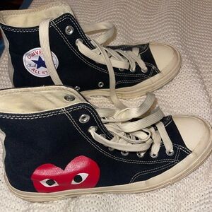 Comme Des Garcons Play Converse Chuck Taylor High Top size 8 men’s. Used